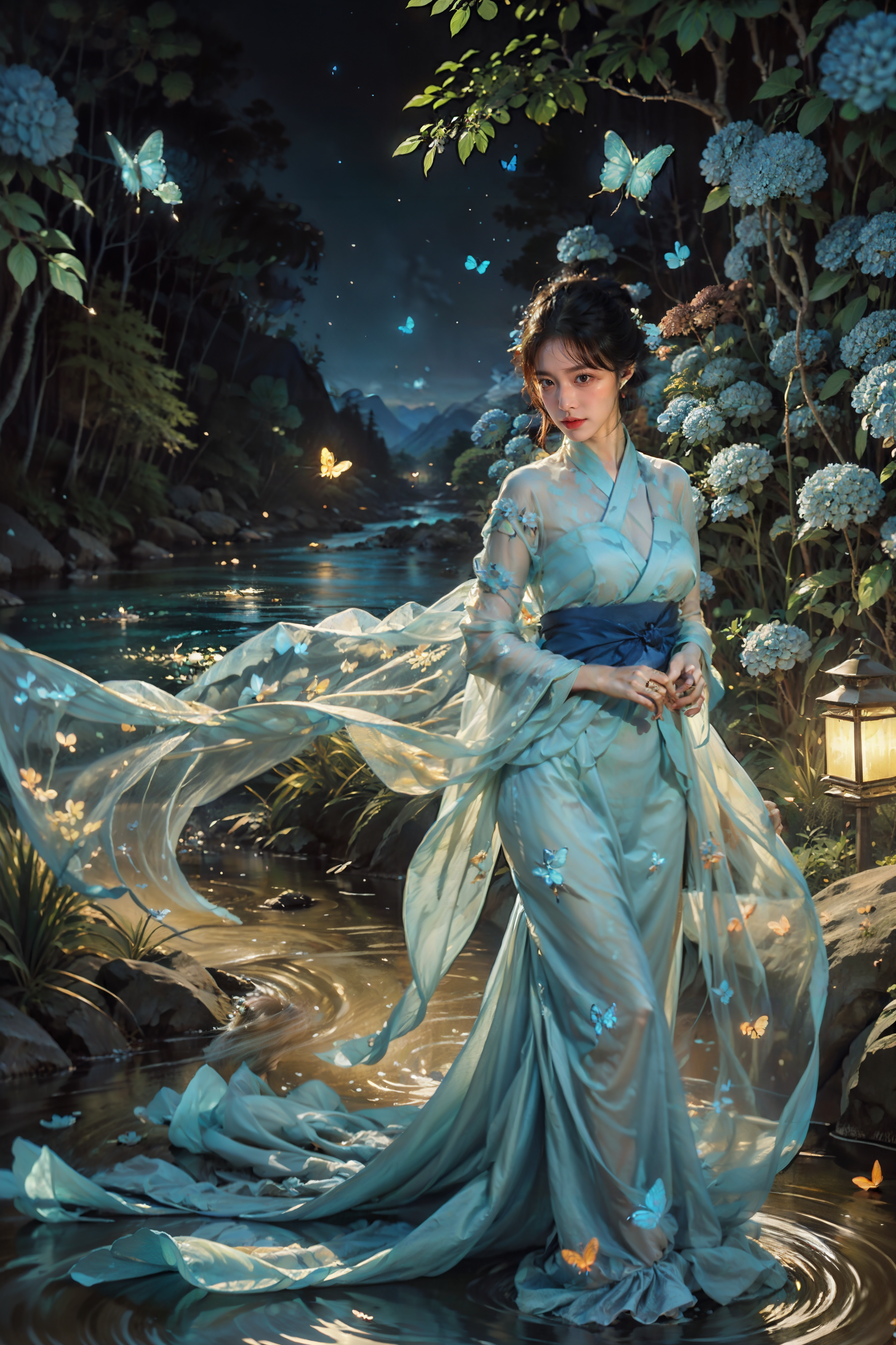 01057-3529309176-painting_ moonlight, woman wearing elegant kimono and walking with a lantern, in the style of peter mohrbacher, guo pei, intrica.png